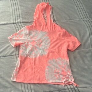 Coral hoodie shirt